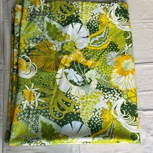 Funky retro botanical psychedelic print curtain/fabric